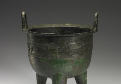 图片[3]-Ding cauldron with animal-mask pattern, early Shang dynasty, c. 16th-14th century BCE-China Archive